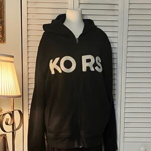 Michael Kors Black Hoodie with White Logo
